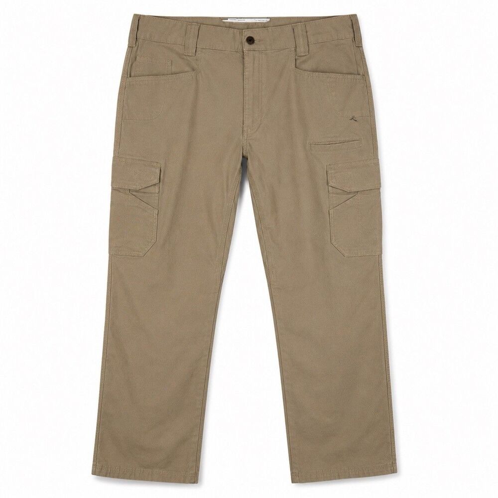 Khaki Tactical Cargo Pants Mens 40x30 Ripstop Utility Waterproof Outdoor Hiking